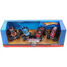 HOT WHEELS MONSTER JAM TOUR FAVORITES 4-PACK #1 by Mattel