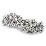 Bridal Wedding Barrette, Silver & Ab Crystals 198 by USABride