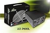 AXLE ATX PC Netzteil 600 Watt, 2xPCIe, 4xSATA, TORNADO temperaturgeregelt, sehr leise