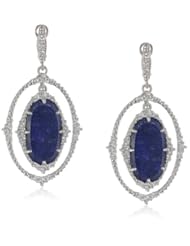 Judith Ripka "Sophia" Oval Blue Drop Earrings