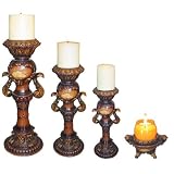 Baroque Rose Candleholder Set