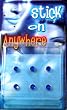 Fake Piercing Stick on Anywhere with Blue CZ