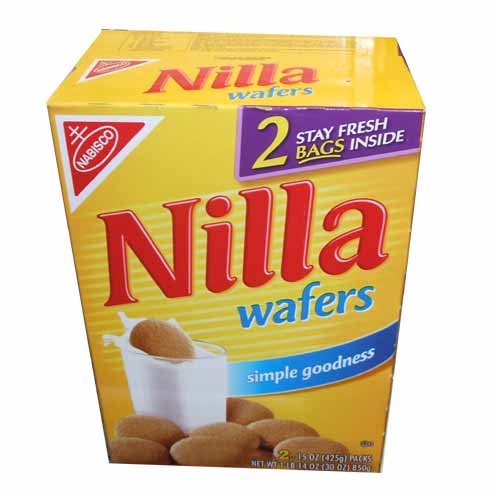 Nabisco Nilla Wafers Two 15 Ounce Packs Box by Nabisco