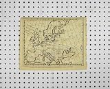 ANTIQUE PRINT MAP EUROPE SOVEREIGNTIES c1880 CAPITALS