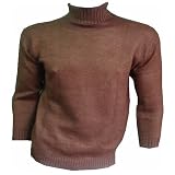 NEW ARRIVAL PERUVIAN ALPACA WOOL WOMENS SWEATER TURTLENECK BROWN WARM & SOFT