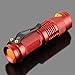 Enjoydeal Red Portable Mini CREE Q5 LED 1200 Lumen Zoomable Flashlight Torch AA/14500