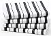 Black Stripe - 4 Pack Oversized Kitchen Towel sets by Cotton Craft - Size 20x30 - Pure 100% Cotton -