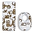 Alphabet Bib and Burp Cloth Set