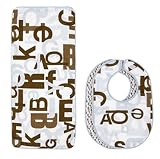 Alphabet Bib and Burp Cloth Set