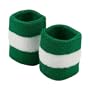 Terry Stripe Wristband Pair-Kelly White W15S27D