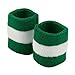 Terry Stripe Wristband Pair-Kelly White W15S27D