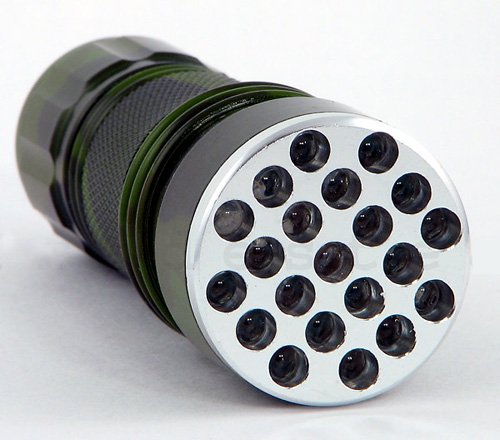  Ultraviolet 21 LED Flashlight Blacklight - Good with Glo Germ Simulated Germs 