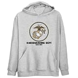 Kneeboarding / Marine Corps - Athl Dept Sports Mens Hoodie (Heather Gray, Sizes X-Small - XXX-Large)
