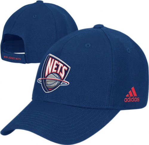 New Jersey Nets Basic Logo Cotton Primary Adjustable Strapback Hat