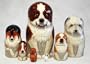 St. Bernard Russian Nesting Doll 7pc./8"