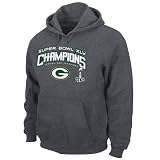 NFLGreenBayPackersSuperBowlChampsChoiceIIILongSleeveHoodedFleecePullover(CharcoalHeather,L)