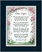 "Once Again" Touching 8x10 Bereavement Poem, Double-matted In Navy/White, And Enhanced With Watercolor Graphics.