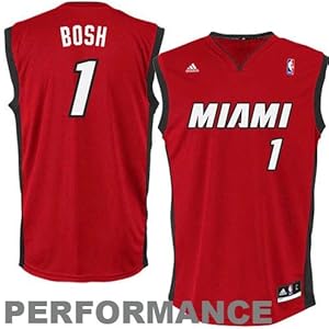 NBA Miami Heat Chris Bosh #1 Youth Swingman Alternate Jersey, Red, X-Large