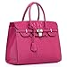 Vicenzo Aidos Gator Italian Leather Tote Handbag