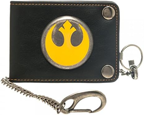 Star Wars Rebel Bi-Fold Snap Mens Chain Wallet 5"x3.5"