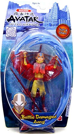51aGmvrFg9L Avatar the Last Airbender Basic Water Series Action Figure Battle Damaged Aang