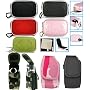 Holster or Carrying Case for Flip Video Mino F360 and MinoHD F460 Series Camcorder + Screen Protector Shield - (Flip Video Mino NOT included) + Bonus Young Micro - Live Green WristBand
