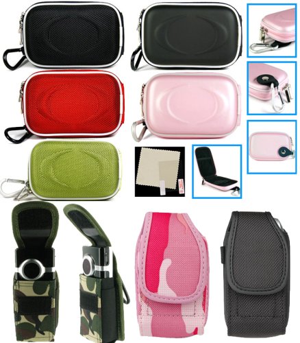 Holster or Carrying Case for Flip Video Mino F360 and MinoHD F460 Series Camcorder + Screen Protector Shield - (Flip Video Mino NOT included)