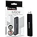 SilverStone Technology M.2 SATA SSD to USB 3.1 Gen 2 Enclosure with Retractable Aluminum USB Type-A Housing in Black MS09B