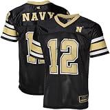 NCAA Navy Midshipmen #12 Youth Stadium Football Jersey-Navy Blue (Small)