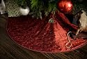 Classic Red Tree Skirt - Embroidered Taffeta