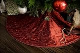Classic Red Tree Skirt - Embroidered Taffeta