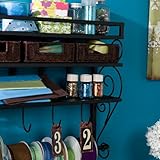 Wall-Mount Craft Storage Rack with Baskets