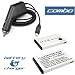 2 Pieces Value Combo Of Audiovox SMT-5600, HTC CINGULAR 2125, HTC T-MOBILE SDA Standard Battery + Vehicle Power Charger with IC Chip