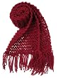 Handmade Lightweight Scarf - Cranberry-Wine (100% Knitted By Hand)