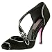 justsweet Women's Patsy Sandal,Black Suede,8.5 M