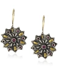 Stella Flame "Byzantia" 24K Ruby Accented Earrings