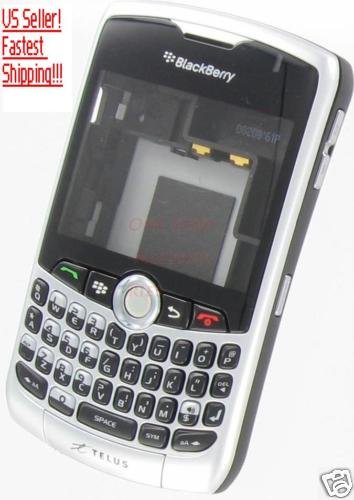 --Telus Silver RIM BlackBerry 8330 Curve Original complete Housing
