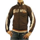 Mens Billabong brown zip up fleece jacket. Very high quality skate, surf brand name full front zip sweater with side entry pockets, head turning logo design printed on the front and small logo embroidered on the sleeves. Great authentic sweatshirt to match with various casual styles.