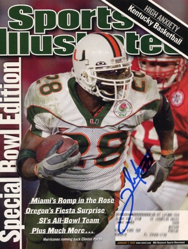 Clinton Portis Autographed/Hand Signed January 7, 2002 Sports Illustrated Football Magazine