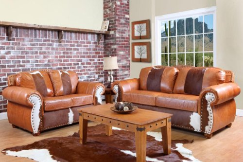 On Sale Chelsea Home Verona Ii Sofa Loveseat Set Rawhide Sofa