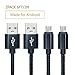 Micro USB Cable,[2-Pack] 6Ft/2M Premium Durable Nylon Braided Tangle-Free High Speed Data Sync Charger Cord with Aluminum Heads for Android Samsung HTC Motorola LG Sony BlackBerry and More (Black)