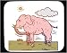 Decorated Mouse Pad with cloud, skate, elephant, wheel, pink, roller