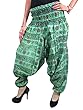 Alibaba Harem Pant Green Om Printed Yoga Bellydance Boho Hippie Romper Trousers