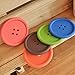 Fanku 1PC Colorful Silicone Button Coaster Cup Drinks Holder Mat Tableware Placemat