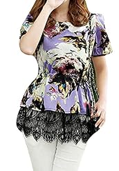 Acetate/Chiffon Floral Print Summer  Dress