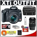 Canon Digital Rebel XTi 10.1MP Digital SLR Camera (Black) + Canon EF-S 18-55mm Lens [Outfit] + Tamron 70-300mm Macro Lens + 8GB Card + NB-2LH Battery + Accessory Kit