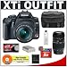 Canon Digital Rebel XTi 10.1MP Digital SLR Camera (Black) + Canon EF-S 18-55mm Lens [Outfit] + Tamron 70-300mm Macro Lens + 8GB Card + NB-2LH Battery + Accessory Kit