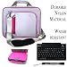 Magenta Silver Travel Smart Carrying Case with Optional Adjustable Shoulder Strap // Airport Check-Point-Friendly // For Apple MacBook White 2012 Notebook + Includes a Slim Wireless Bluetooth Keyboard