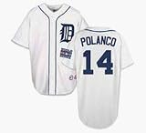 Placido Polanco Detroit Tigers Authentic Home Jersey, With #14 from Majestic Athletic