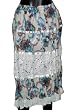 Designer Skirts -White Color With Aqua Color Printed and Sequin Work Wrap Girls Comfortable Clothing In India Size 27 For Free Shipping